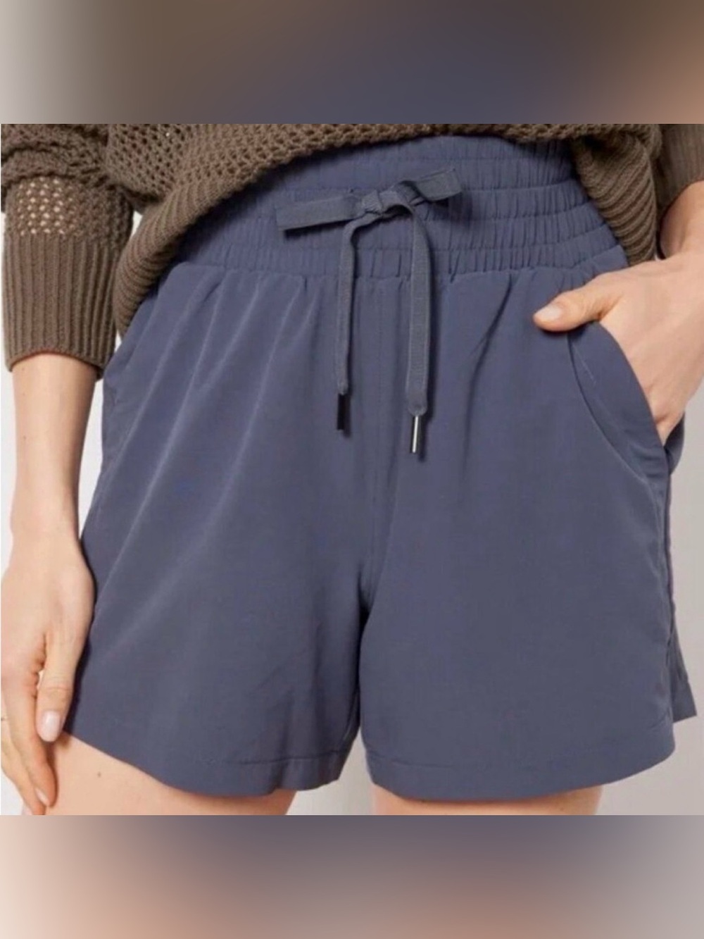 Spanx Out of Office Pull On Athletic Shorts Dark Storm Gray Womens Sz. XL